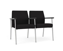 Uptown Two-Seater with Center Arms in Standard Fabric