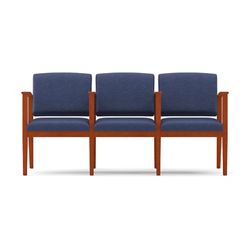 Amherst Three Seat Fabric Sofa with Center Arms - 67"W