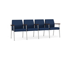 Uptown Four-Seater with Center Arms in Premium Upholstery
