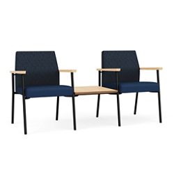 Uptown Two Chairs with Center Table Set in Premium Upholstery