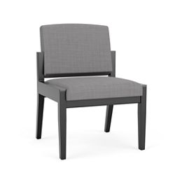 Mason Street Wood Armless Guest Chair in Premium Upholstery