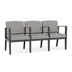Mason Street Wood 3 Seat Sofa with Center Arms in Standard Upholstery