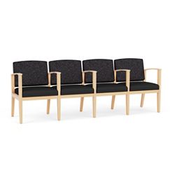Mason Street Wood 4 Seat Sofa with Center Arms in Standard Upholstery