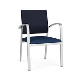 Newport Guest Chair with Fabric Back and Vinyl Seat