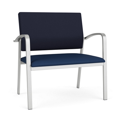 Newport Bariatric Guest Chair with Fabric Back and Antimicrobial Vinyl Seat