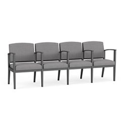 Mason Street Steel 4-Seater With Center Arms In Premium Upholstery