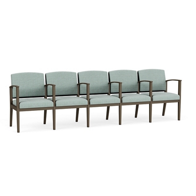 Mason Street Steel 5-Seater With Center Arms In Premium Upholstery