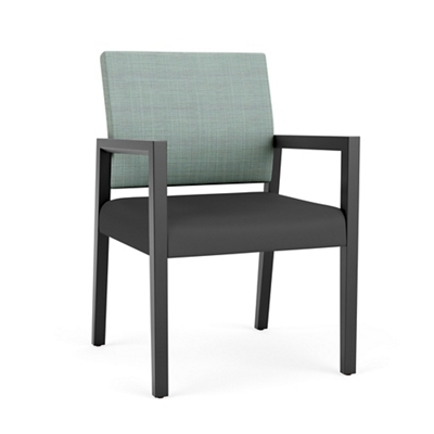 Hampton Guest Chair in Polyurethane or Fabric/Poly Combination - 22.5"W