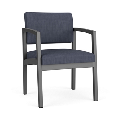 New Castle Steel Guest Chair with Designer Upholstery