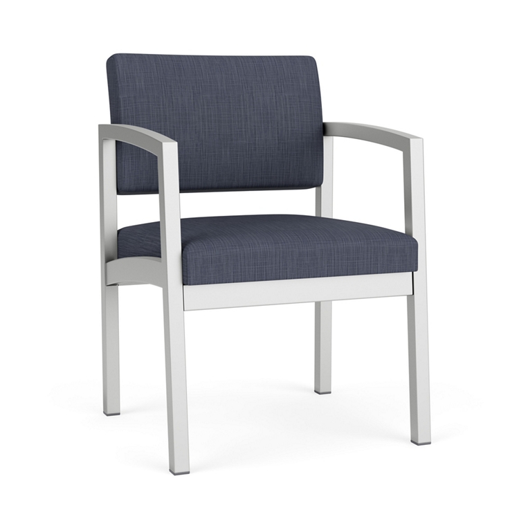 New Castle Steel Guest Chair with Designer Upholstery