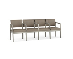 New Castle Steel 4 Seat Guest Chair w/Center Arms with Standard Upholstery