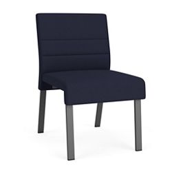 Waterfall Armless Guest Chair in Standard Fabric, 4-Leg Base