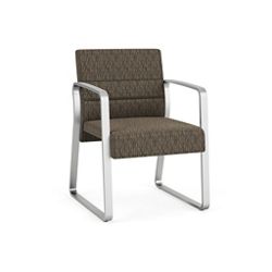 Waterfall Guest Chair in Designer Fabric, Sled Base