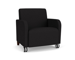 Oversized Guest Chair with Casters in Standard Fabric