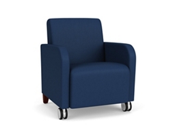 Guest Chair with Casters - Designer Upholstery