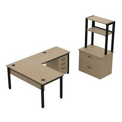 Cortez 60” L-Desk and Storage Set