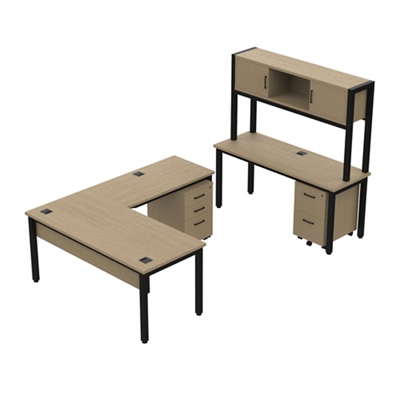 Cortez 66" L-Desk and Storage Set