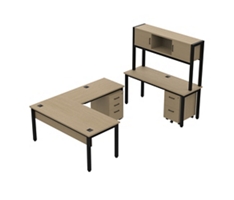 Cortez 66" L-Desk and Storage Set
