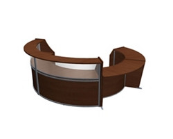Magellan Four Unit ADA Reception Station with Plexiglass Panel