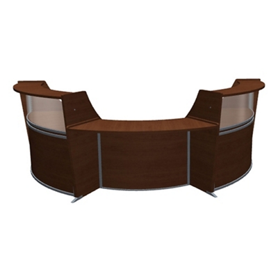 Magellan Three Unit ADA Reception Station with Plexiglass Panel