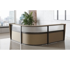 Cortez L-Shaped Reception Desk - 121"Wx121"D