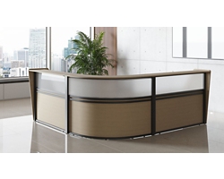 Cortez L-Shaped Reception Desk - 121"Wx121"D
