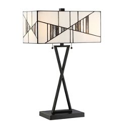 Tiffany Shade Table Lamp -25"H