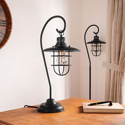Metal Lantern Table Lamp