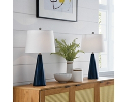 Set of Two Ceramic Base Table Lamps - 24 1/4"H