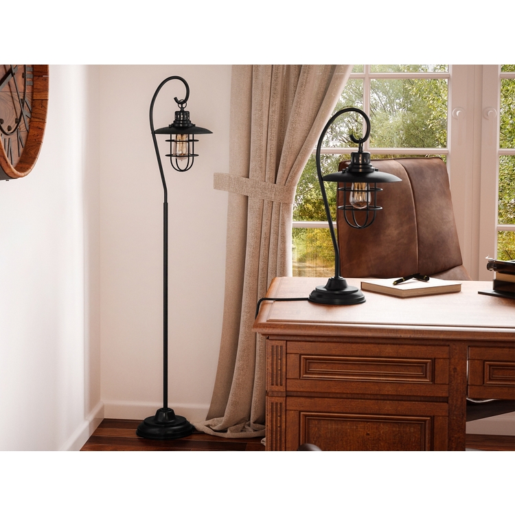 Metal Lantern Floor Lamp - 58.5