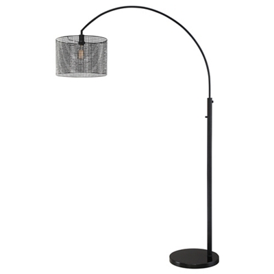 Black Mesh Shade Arched Floor Lamp - 50 Black Mesh Shade Arched Floor Lamp - 50