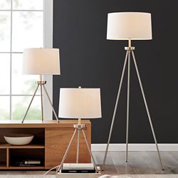 Tripod Floor & Table Lamps - Set of 3