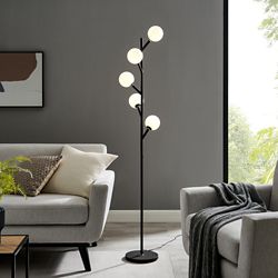 LED 5-Lite Floor Lamp Globe Tree - 71.5"H