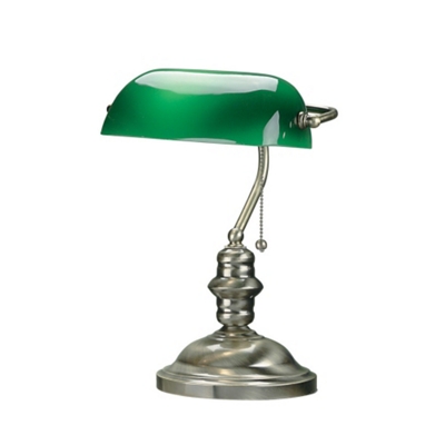 antique brass bankers lamp