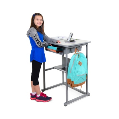Sit or Stand Student Desk - 27.5"W
