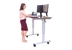 Adjustable Desk Manual Mobile Desk - 48"W