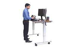 Adjustable Desk Manual Mobile Desk - 60"W