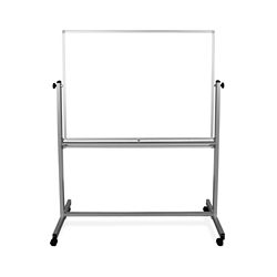 Magnetic Dry-Erase Mobile Whiteboard 48"Wx36"H