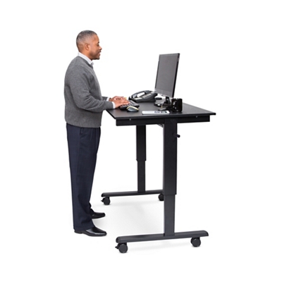 Sit To Stand Desk With Hand Crank 48 W By Luxor Nbf Com