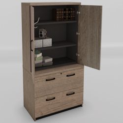 Urban Wardrobe with Lateral File - 72"H