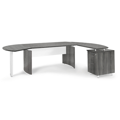 Contemporary L-Desk with Right Return - 116"W x 63"D