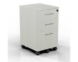 15.5"W 3 Drawer Contemporary Mobile Pedestal