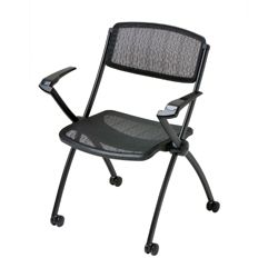 Mobile Mesh Stack Chair with Arms