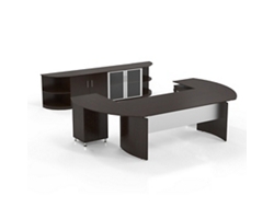 Executive U-Desk with Wall Storage