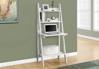 Pull Down Surface Desk With Bookcase