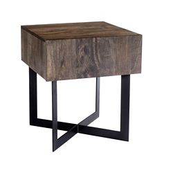 Solid Wood Side Table - 20"W