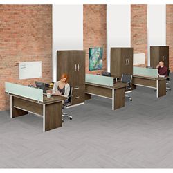 Metropolitan Adjustable Height L-Shaped Desk with Left Return by NBF  Signature Series
