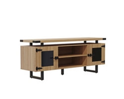 Mirella Low Wall Cabinet w/ Glass Doors - 72"Wx20"Dx29.5"H