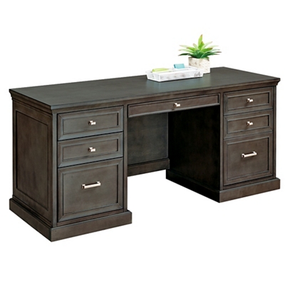 Statesman Double Pedestal Credenza with Keyboard Tray 68"W x 24"D