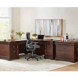 Pont Lafayette L-Shaped Desk with Right Return and Lateral File